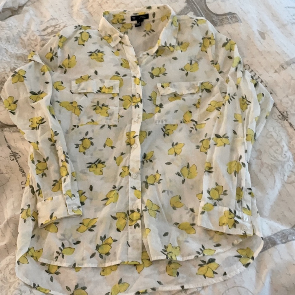 GAP button down lemon print